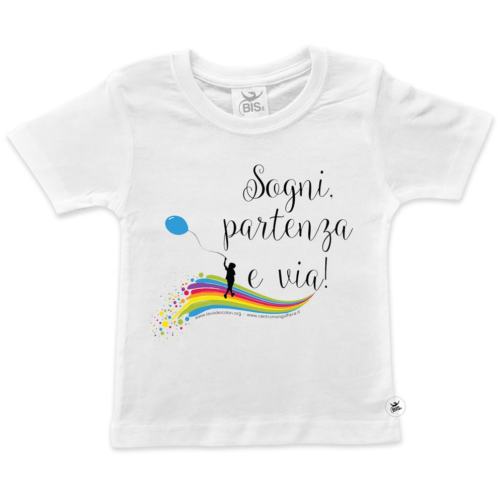 T-shirt bimbo/a "Sogni partenza e via"