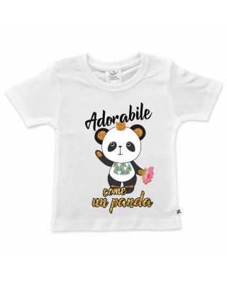 T-shirt bimba manica corta "Adorabile Panda"