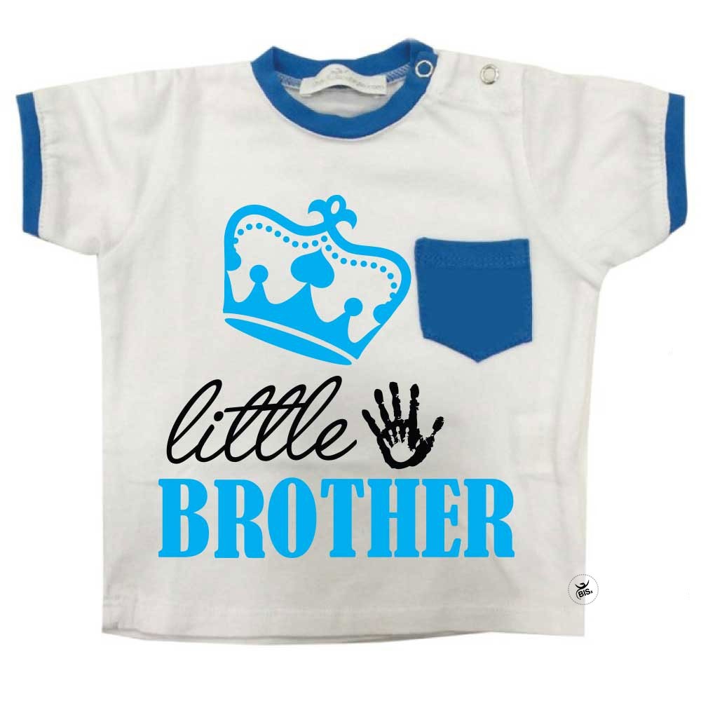 T-shirt con taschino "little brother"