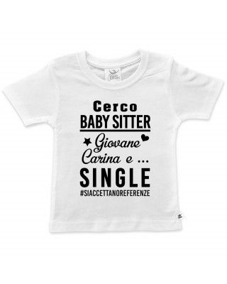 T-shirt bimbo "Cerco baby sitter"
