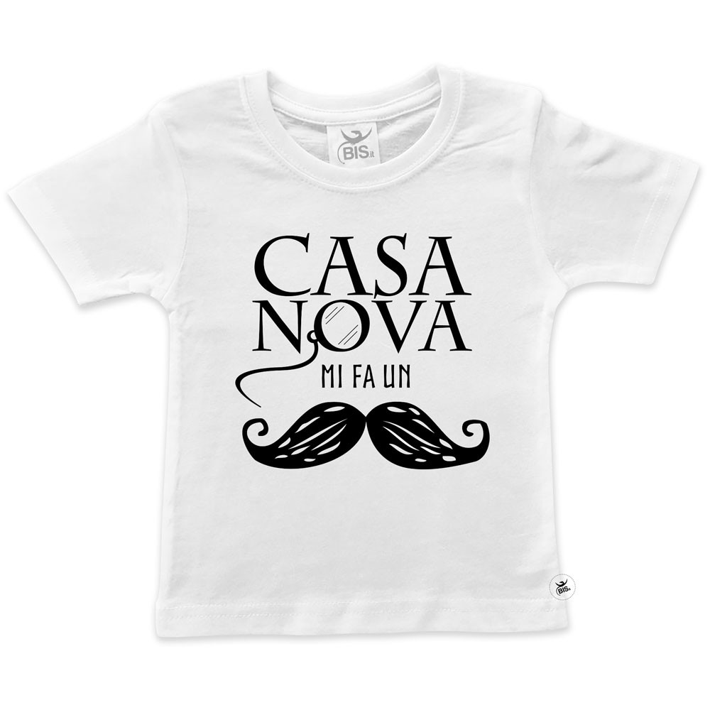 T-shirt bimbo  "Casanova mi fa un baffo"