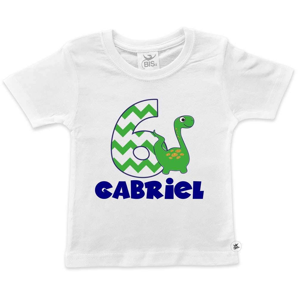 T-shirt bimbo compleanno a tema DINOSAURI