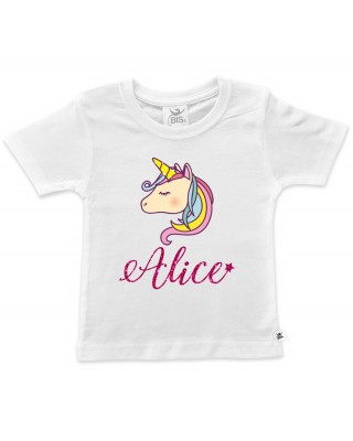 T-shirt bimba unicorno personalizzato