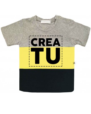 T-shirt bimbo a fasce urban style PERSONALIZZATA