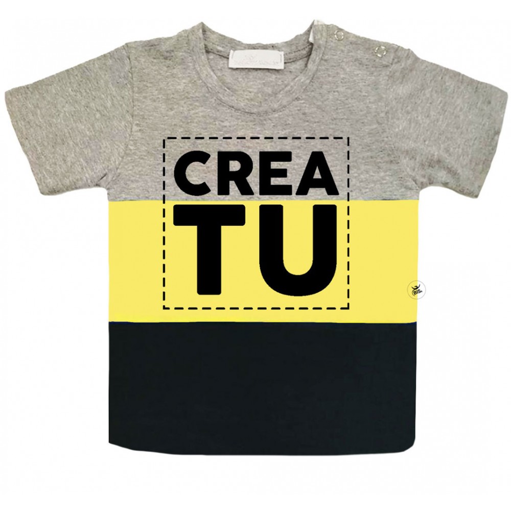 T-shirt bimbo a fasce urban style PERSONALIZZATA