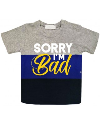 T-shirt bimbo a fasce urban style "I'm bad"