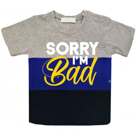 T-shirt bimbo a fasce urban style "I'm bad"
