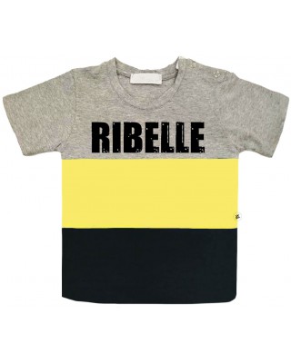 T-shirt bimbo a fasce urban style "RIBELLE"