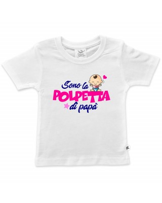 T-shirt bimba manica corta "Sono la polpetta di papà"