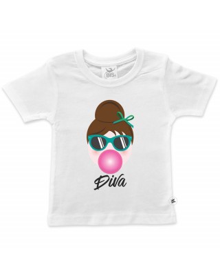 t-shirt bimba audrey mini diva con big-bouble