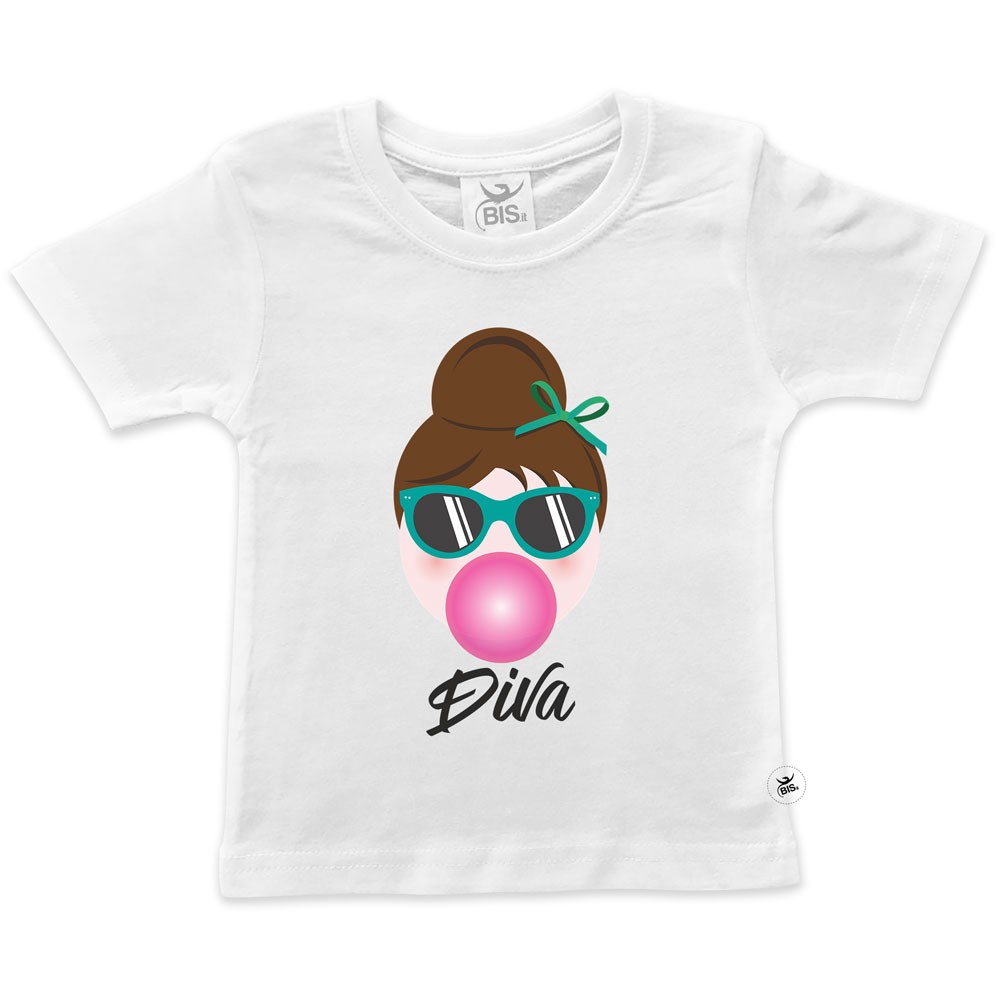 t-shirt bimba audrey mini diva con big-bouble