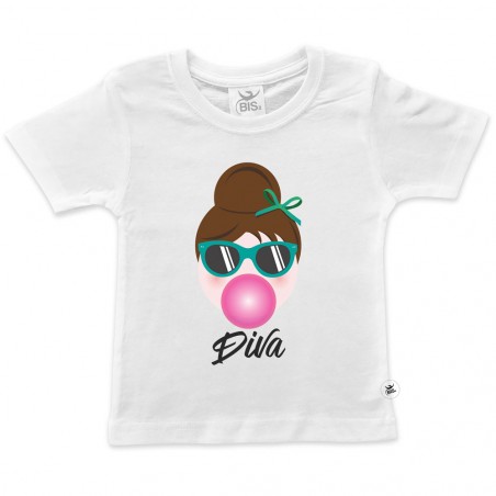 t-shirt bimba audrey mini diva con big-bouble