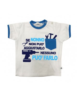 T-shirt con taschino "Se nonno non può aggiustarlo"