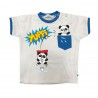 T-shirt con taschino stampa panda