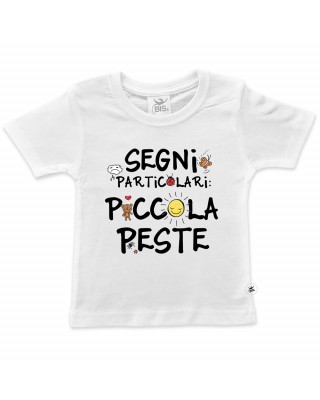 T-shirt bimbo manica corta "Piccola peste"