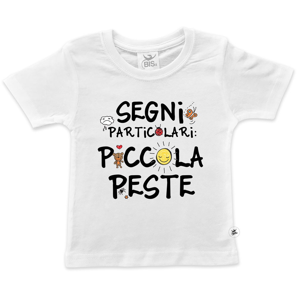 T-shirt bimbo manica corta "Piccola peste"