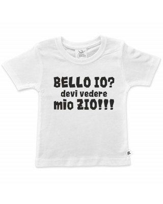 T-shirt bimbo manica corta "bello io devi vedere mio zio