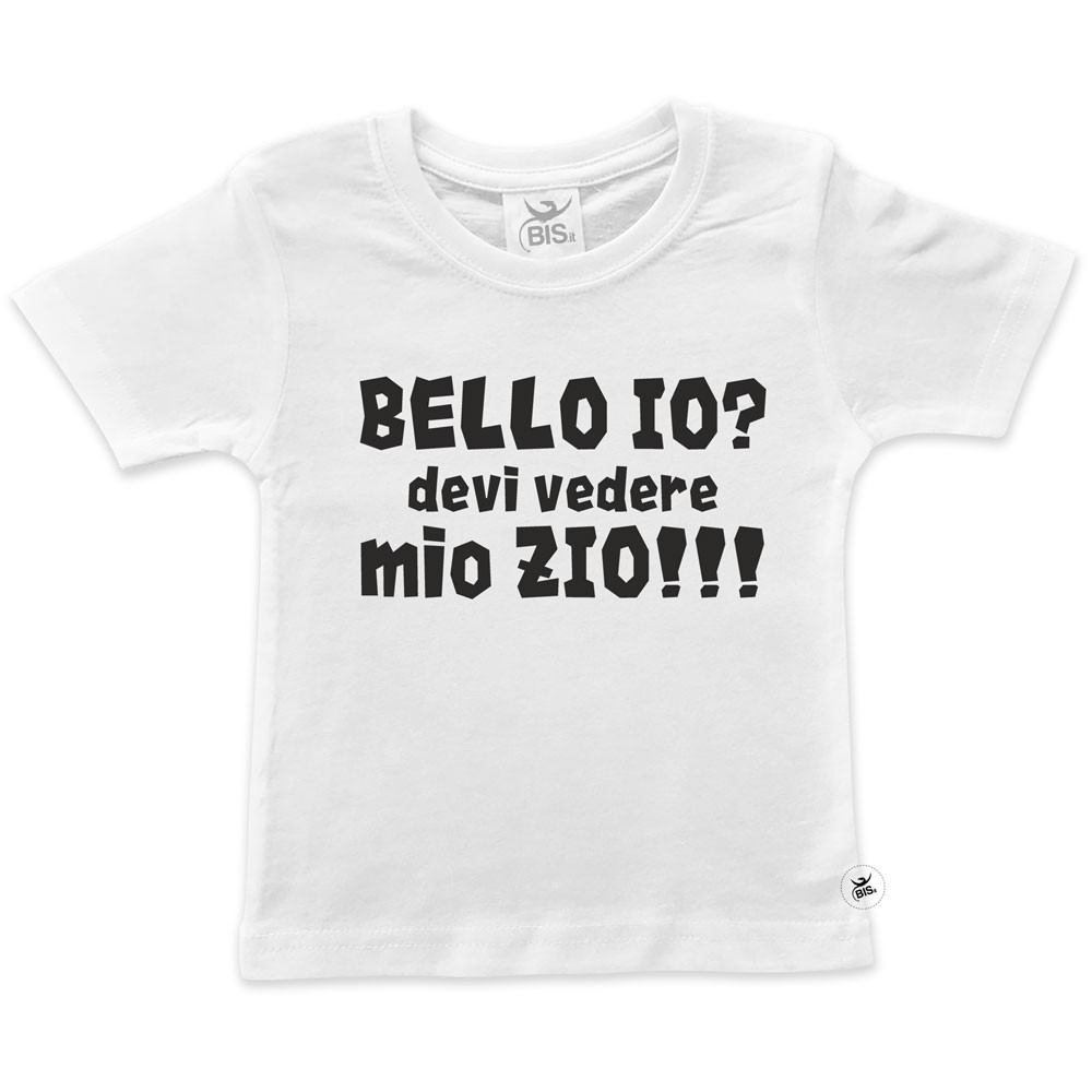 T-shirt bimbo manica corta "bello io devi vedere mio zio