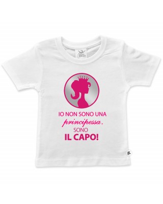 T-shirt bimba "Io non sono una principessa. Sono il capo"