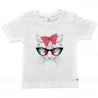 T-shirt bimba manica corta "Gatto con gli occhiali" - Italian style