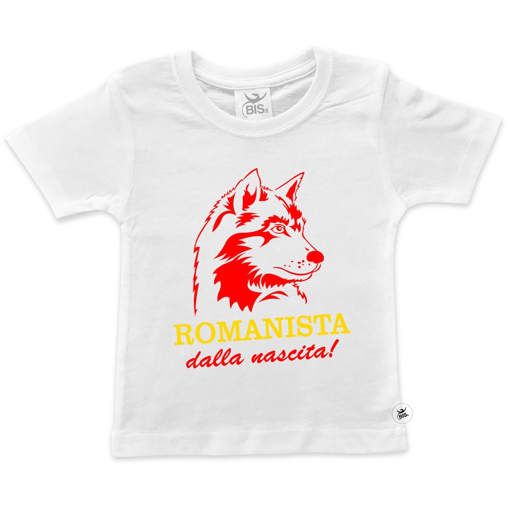 t-shirt romanista dalla nascita