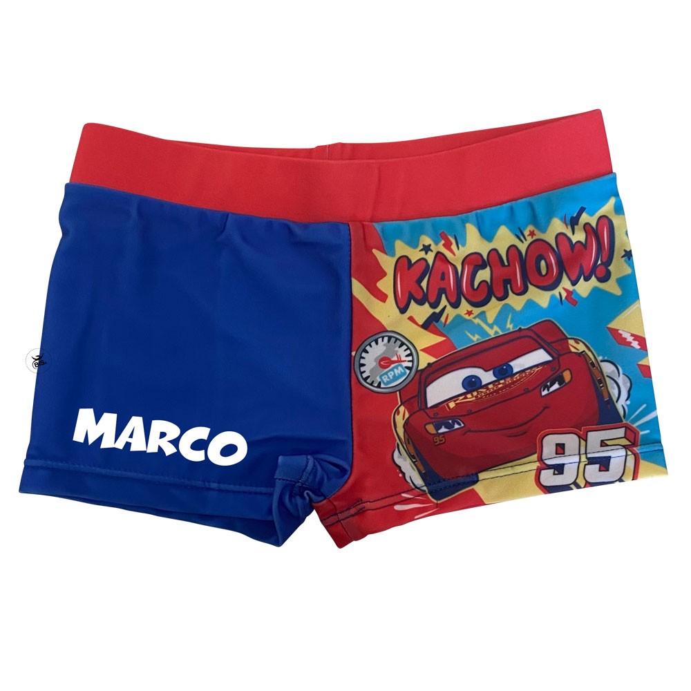 Boxer da mare "Cars" bordino rosso