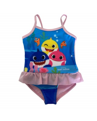 Costume intero "Baby shark" rosa chiaro