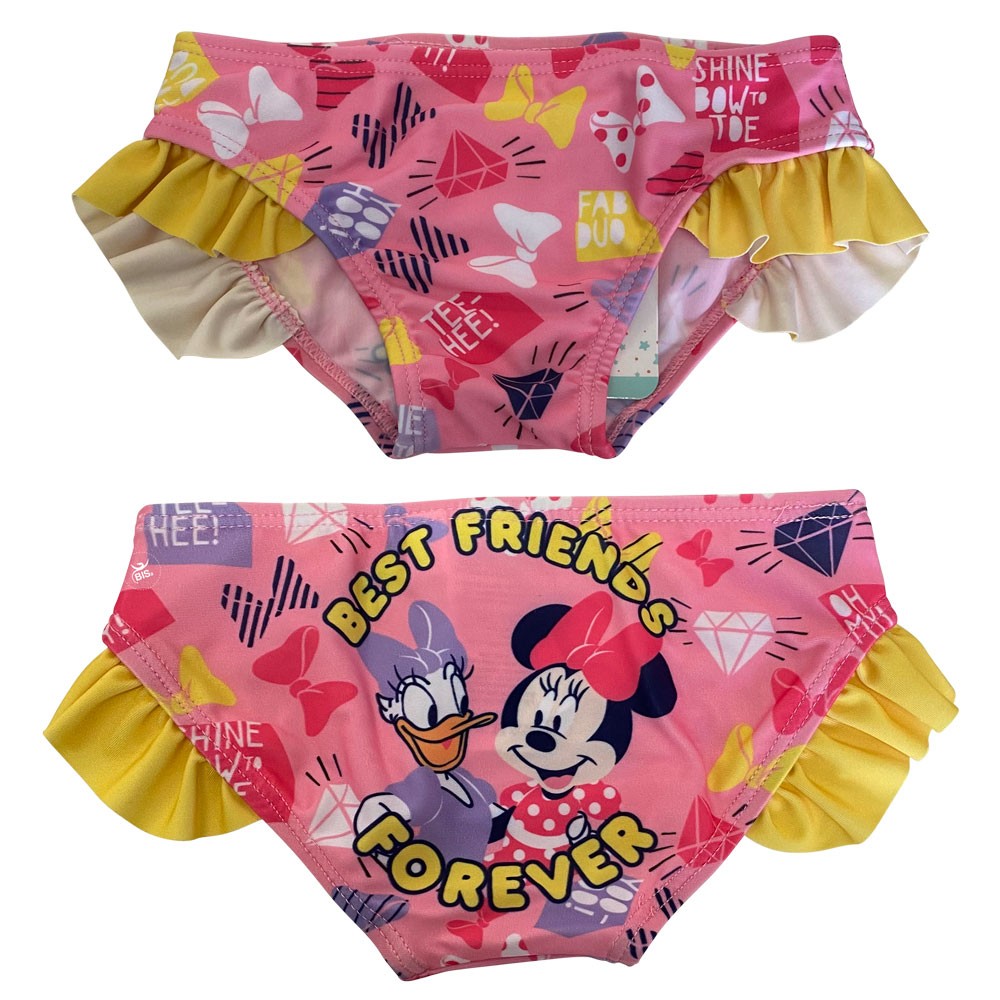 Costume mutandina "Best Friends Disney" con ruches rosa