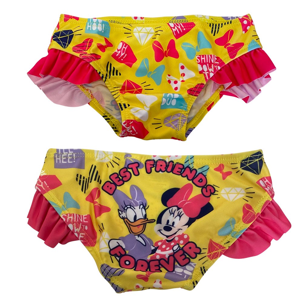 Costume mutandina "Best Friends Disney" con ruches giallo