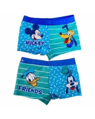 Boxer da mare "Topolino and friends" bordino blu