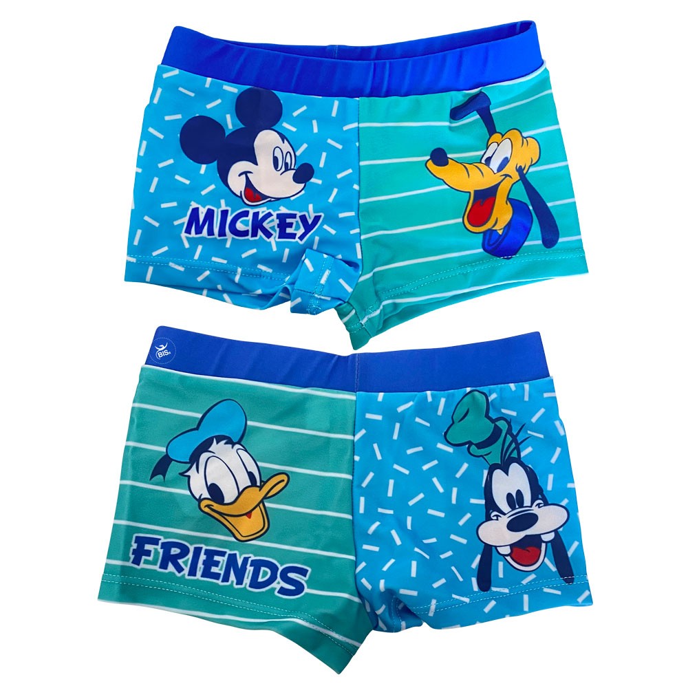 Boxer da mare "Topolino and friends" bordino blu