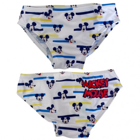 Costume mutandina a righe "Mickey Mouse" bianco