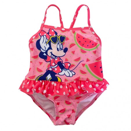 Costume intero bimba "Minnie fruit"  rosa