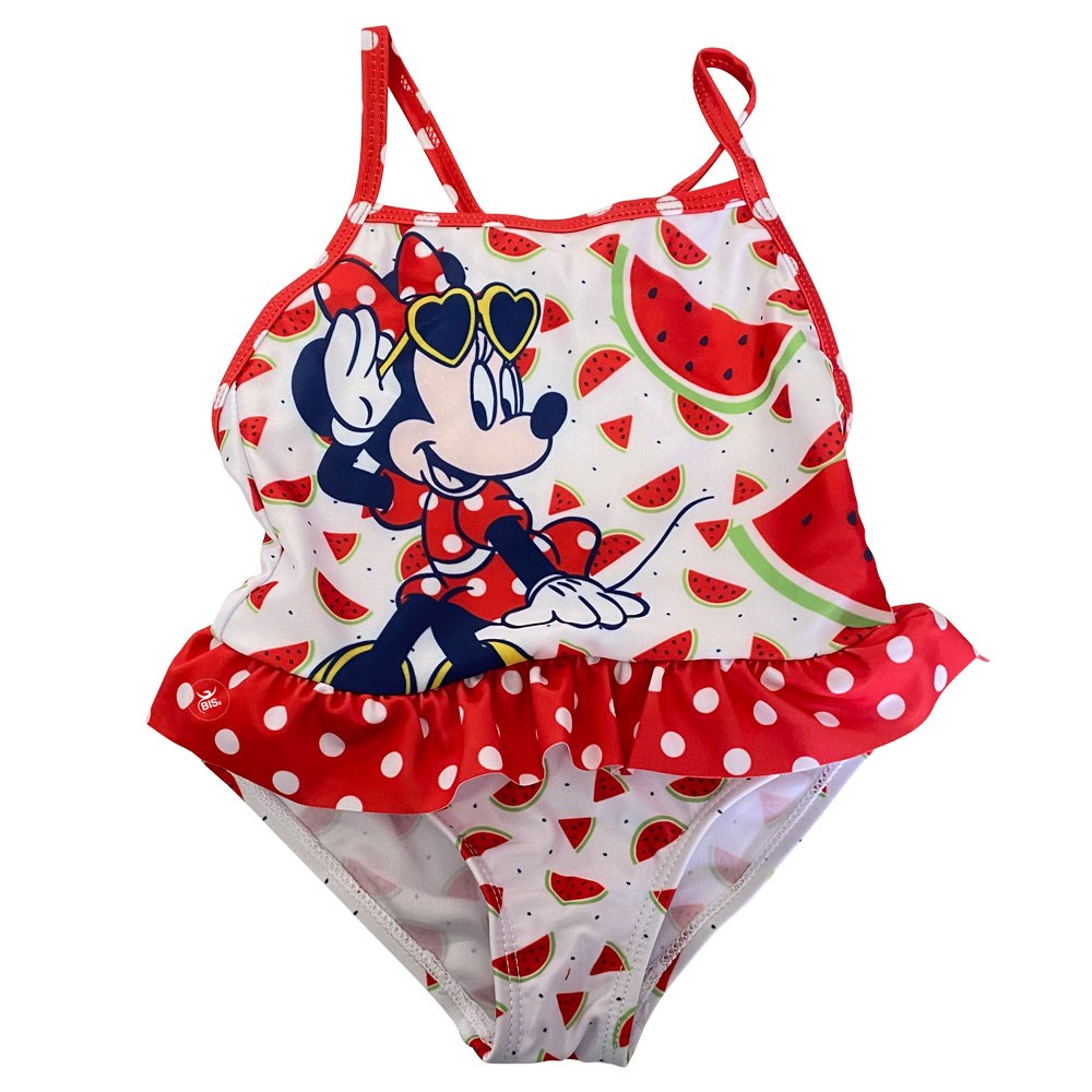 Costume intero bimba "Minnie fruit"  bianco