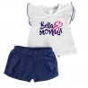 Summer romper suit with cherries "Sorry for the delay..."