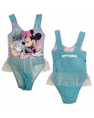 Costume intero "Minnie sirenetta" azzurro