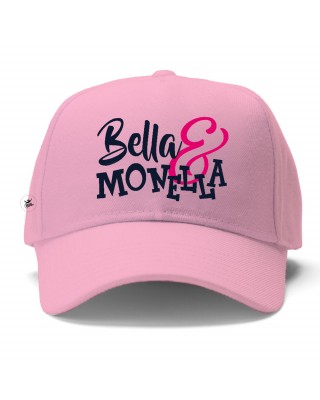 Cappellino con visiera bimba "Bella&Monella" rosa