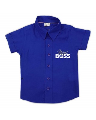 Camicia bimbo "Mini Boss" blu