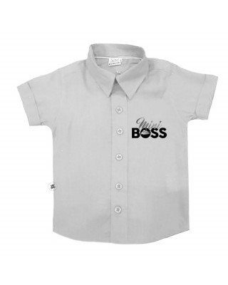 Camicia bimbo "Mini Boss" bianco