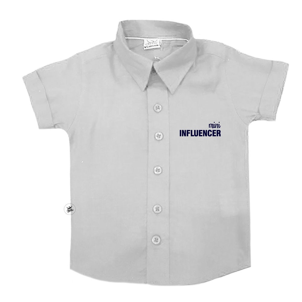 Camicia bimbo "Mini Influencer" bianco