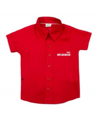 Camicia bimbo "Mini Influencer" rosso