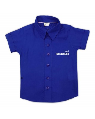 Camicia bimbo "Mini Influencer" blu