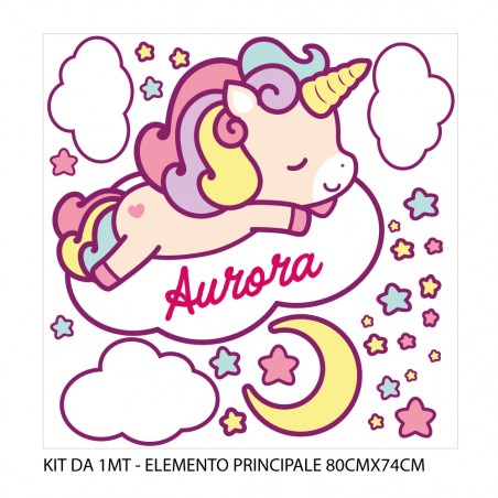 Adesivi murali "Unicorno"  1 mt