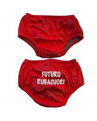 Costume pannolino neonato rosso