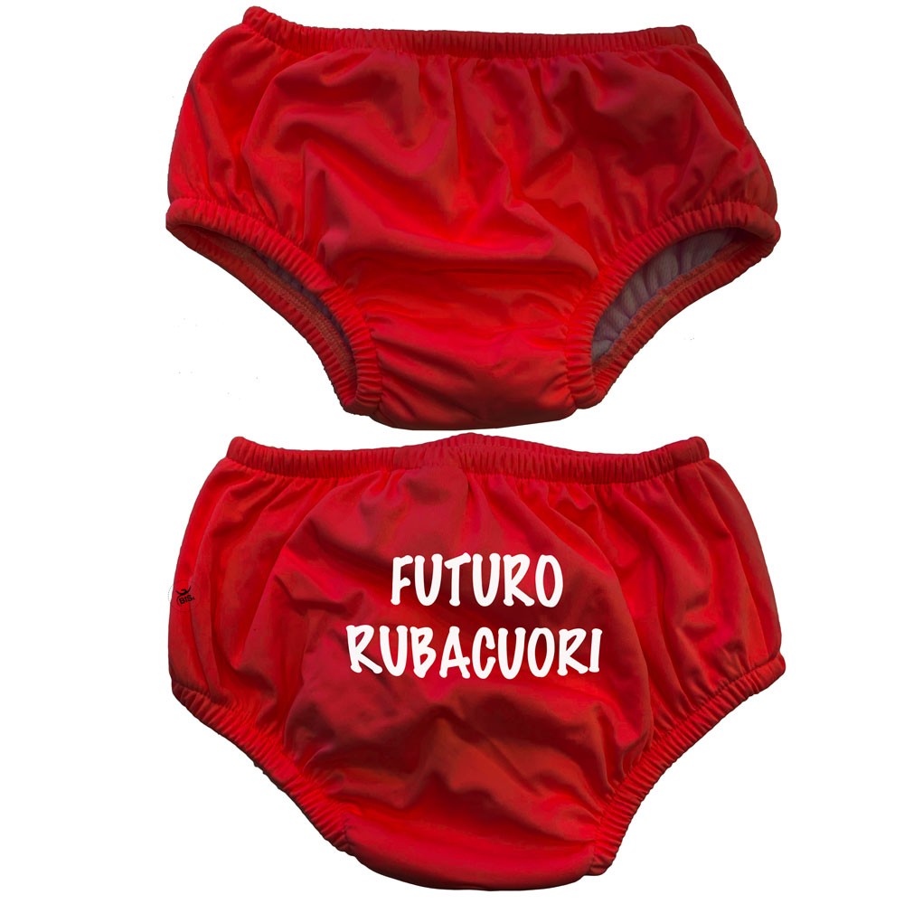 Costume pannolino neonato rosso