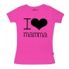 T-shirt bimba mezza manica "I love mamma"