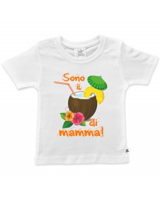 T-shirt bimbo manica corta "Sono il cocco di mamma"