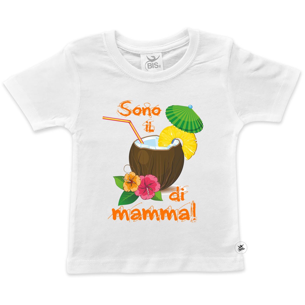 T-shirt bimbo manica corta "Sono il cocco di mamma"