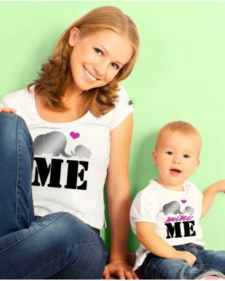 2 T-shirt coordinate MAMMA - FIGLIA  "Me"- "Mini me"