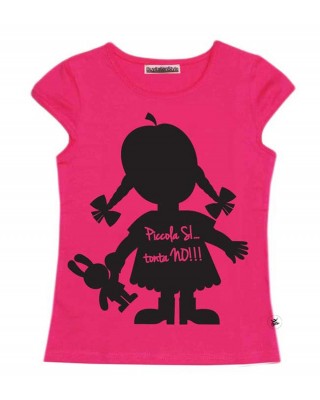 T-shirt bimba mezza manica "Piccola si, tonta no"